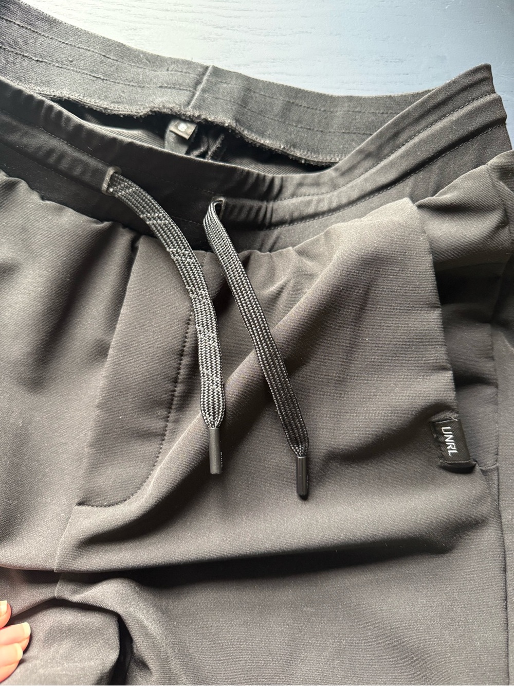 UNRL, Small, Men's Black Jogger Pants with Drawstring - Picture 3 of 5